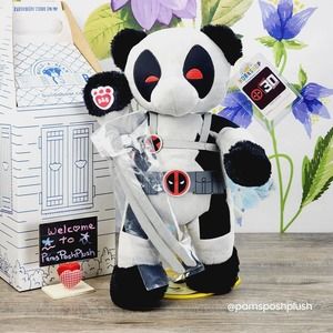 Build A Bear Marvel Deadpool 30th Anniversary Gray Plush w/Katana Soft Blades